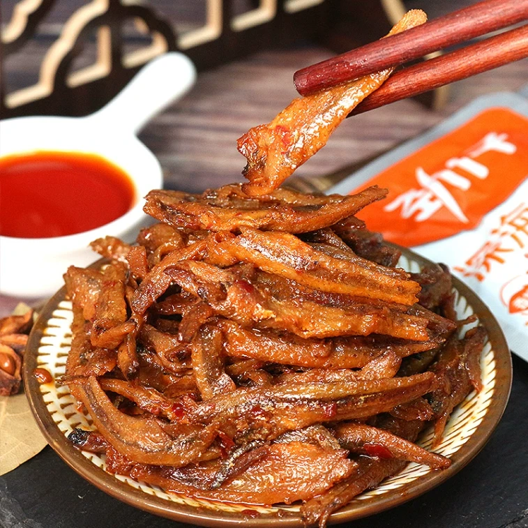 【中国直邮】 劲仔 小鱼干(麻辣味)小鱼仔深海小鱼干10克*1袋 3