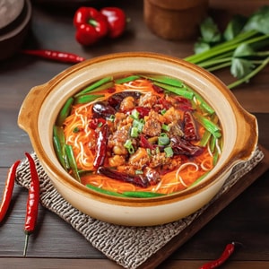 Japanese Clay Pot Mini Donabe Yosenabe L-1794, 6.7 inch Sakura