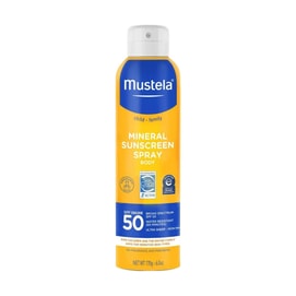 MUSTELA Children's Sunscreen Spray Mineral Sunscreen Spray SPF50, 6 oz Family Use