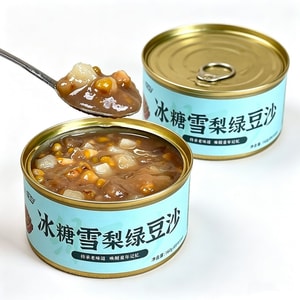 Rock Sugar snow pear Mung Bean Paste snow pear Soup Mung Bean Paste Soup 1 cans of 160g nutrition fast food low-fat meal substitute small cans of Congee [cool summer heat and clear fire]