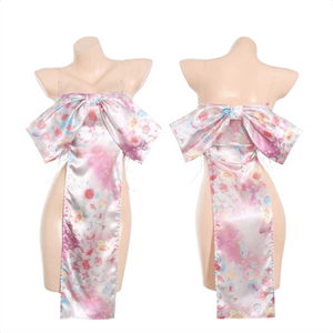 [중국 직배송] 페이무 벚꽃 뷰티 퓨어 디자이어 스트랩리스 나이트가운 엉덩이 노출 유혹 벗을 필요 없는 섹시 퓨어 디자이어 란제리