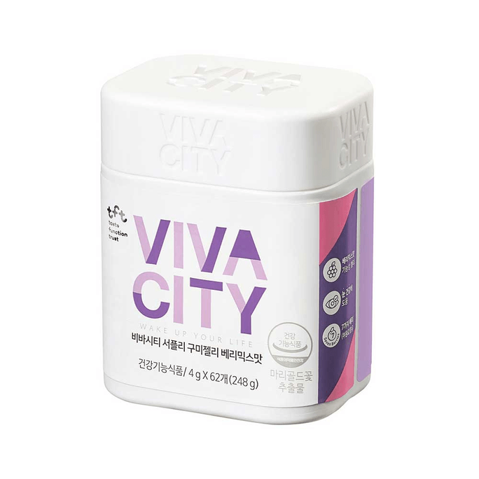 韩国BINGGRAE宾格瑞TFT Viva City Supplies 维生素健康软糖 混合莓果味(叶黄素)