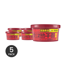 Wuhan Hot Dry Noodles, Spicy Beef Flavor 9.3 oz *5【5 Packs】【Instant Fresh Noodle - Ready in 60s】