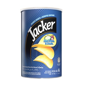 JACKER Sour Cream & Onion Flavored Potato Chips 60g