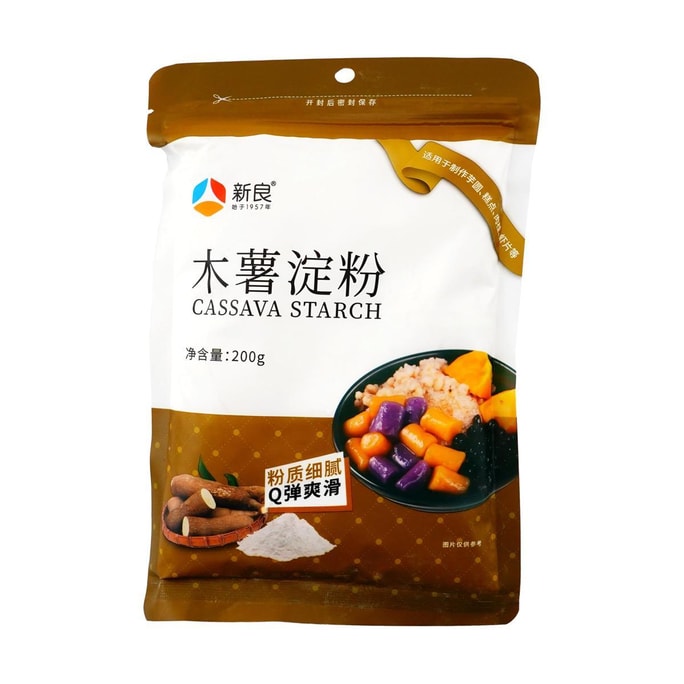 新良 木薯淀粉 200g【烘焙奶茶小料DIY芋圆珍珠麻薯】