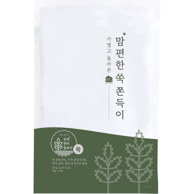 Korean Mugwort Konjac Chewy Jelly Stick Healthy Snack 100% Plant-Based 10pc