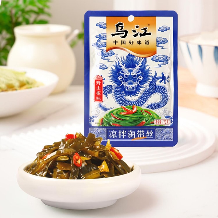 WUJIANG Wild Pepper Shredded Kelp ,2.46 oz 【Ready To Eat】【For