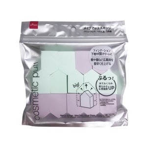 【日本直送】DAISO（ダイソー）ウェット＆ドライ兼用 ゲーブル型メイクスポンジパフ（14枚入り） 非吸収