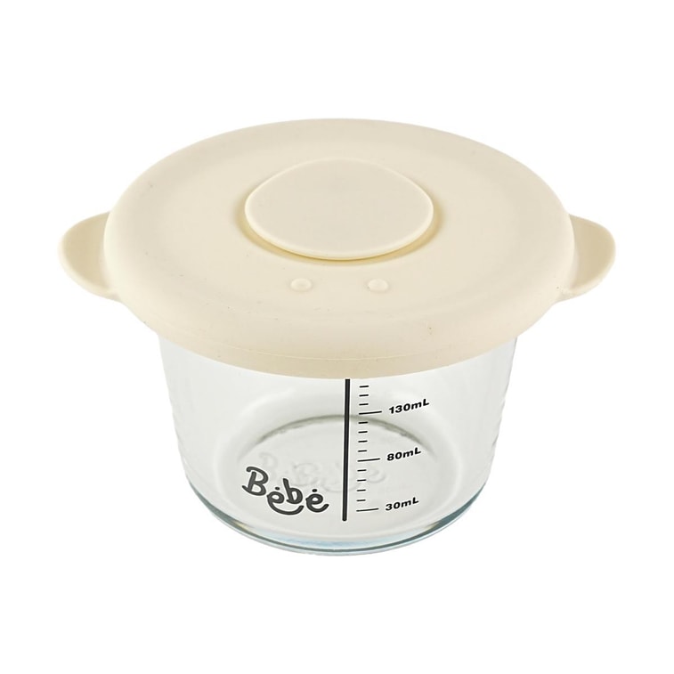 밀폐형 유리 이유식 용기 (BPA-Free, 크림 샌드 색상 3개입) 9