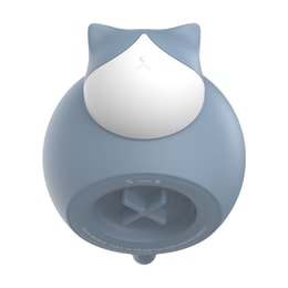 中國直郵 迷你便攜式創意矽膠注水貓咪暖手寶熱水袋隨身暖寶寶 藍色 1件