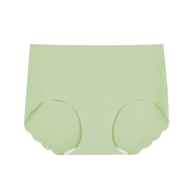 Girl's Wavy Edge Underwear  Seamless One Size Panty Lemon Green