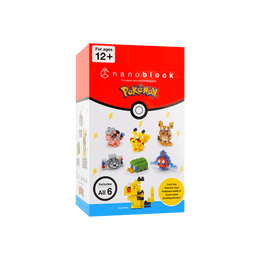 日本NANOBLOCK 宝可梦 电属性精灵系列 微型拼装积木套装摆件 3d立体 6只入