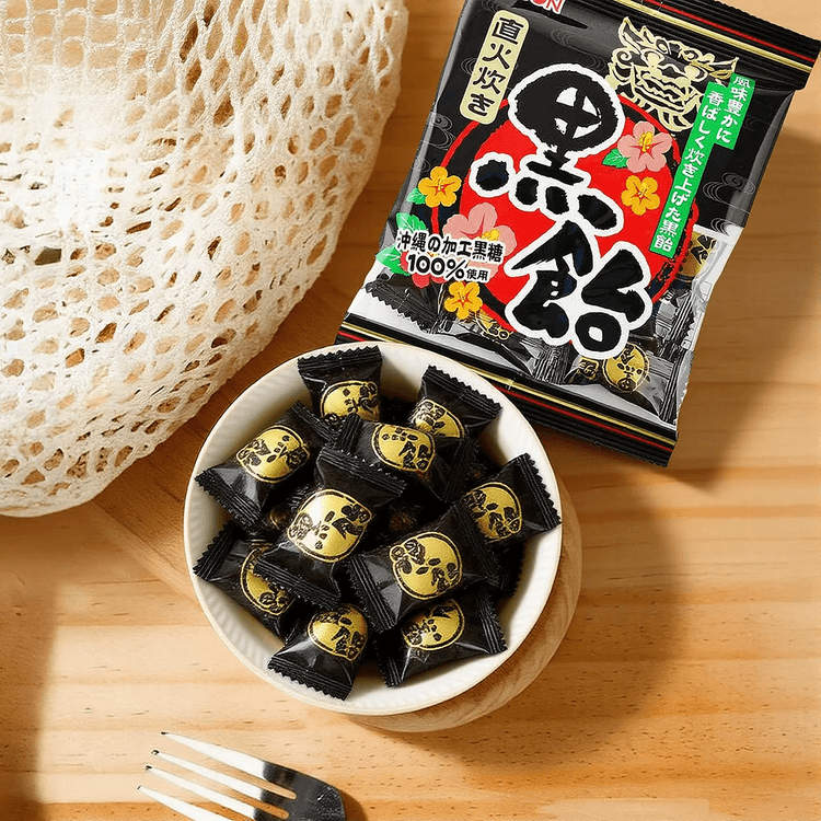 RIBON Kuroame Brown Sugar Candy, 2.61 oz【Rich And Fragrant