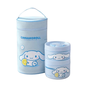 【香港直送】 Sanrio 保溫飯盒 大耳狗 600ML+400ML+保溫飯袋 可入微波爐