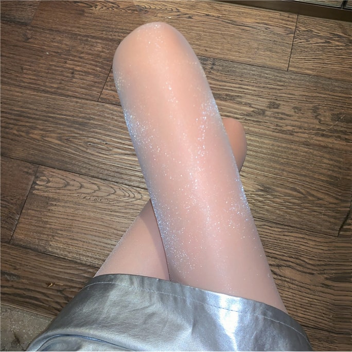 New products in 2023 one-line crotch thin stockings pearl stockings one size milky white (3 packs)
