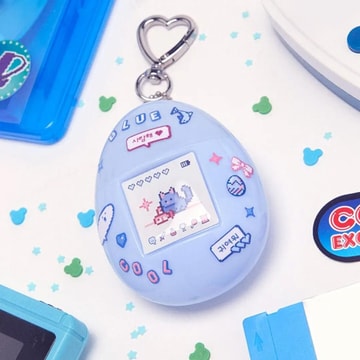 韩国MUMCHIT 钥匙扣系列香水护手霜 拓麻歌子电子宠物可爱挂件形 附赠贴纸 保湿滋润 50ml #Ocean Blue 海洋蓝