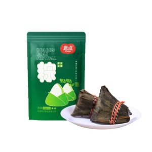 En Dian 発酵豆腐ちまき 150g×2 特製発酵豆腐ちまき、ビーガン対応の風味豊かなもち米ちまき、伝統的な端午節ちまき、濃厚で風味豊かな味わい、手作り、真空パック