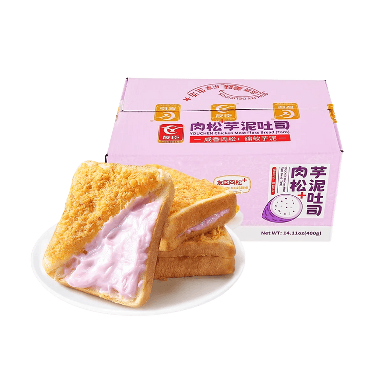 Chicken Floss and Taro Cream Toast Bread 14.11 oz 3