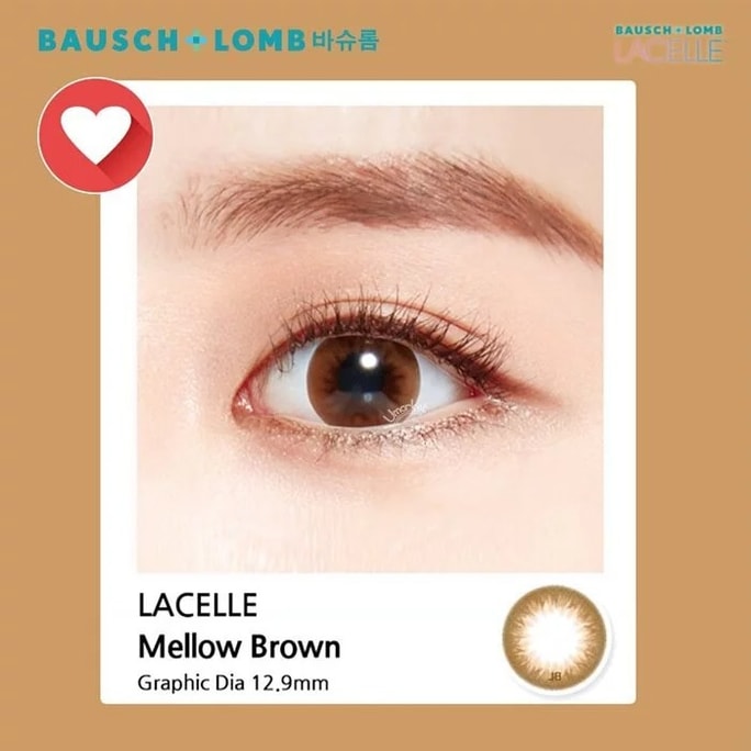【韩国直邮】日抛 博士倫 Bausch+Lomb LACELLE Mellow Brown 30片装 -1.00(100)