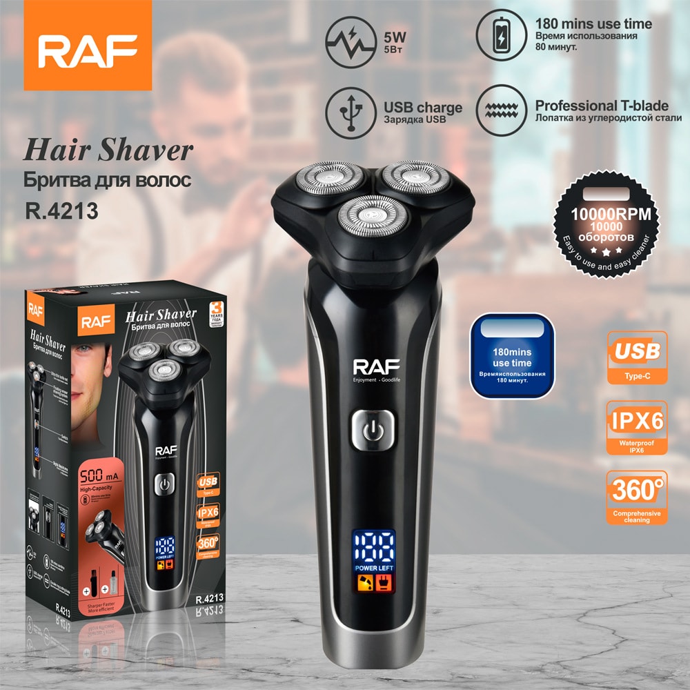 Rechargeable electric shave digital portable 1 unti