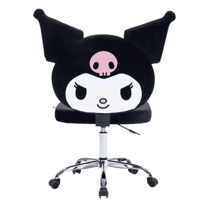 Kuromi 無扶手旋轉辦公椅梳妝椅(黑色)