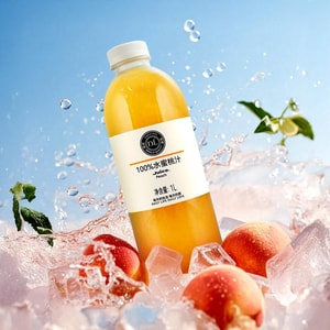 DL 100% Peach Juice 33.81fl oz【0 Sugar No Added】