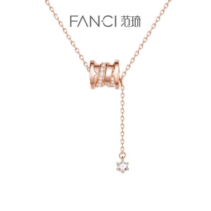 [홍콩에서 직접 우편 발송] Fan Qi 여성용 소형 허리 목걸이, 가볍고 고급스러운, 틈새 디자인, 다용도, 여자친구를 위한 고급 생일 선물, 로즈 골드, 1개