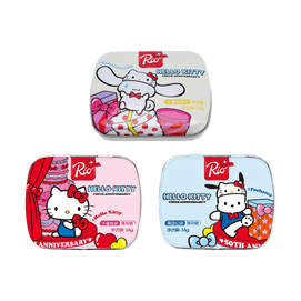 RIO瑞欧 三丽鸥联名 Hello Kitty&大耳狗&帕恰狗 无糖薄荷糖 14g*3盒【3种口味组合装】【清新口气】