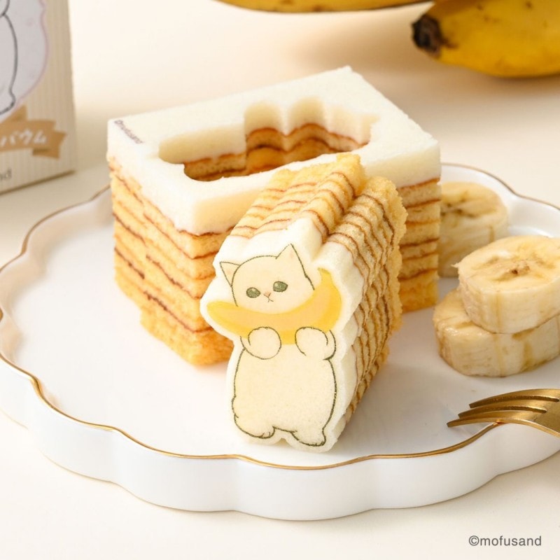 【日本直邮】 日本 KATANUKIYA mofusand联名 小猫立体年轮蛋糕 3种口味组合装 1盒