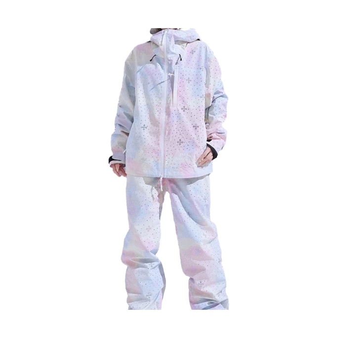 【中國直郵】 ISEEMIGGA 【失樂園】2025新款彩色暈染滑雪服女款寬鬆套裝男款 s