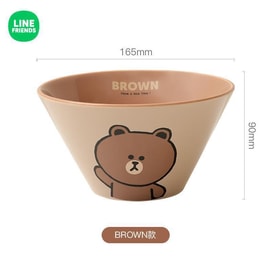 Cartoon Creative Bucket Bowl Ramen Bowl High-value Tableware Salad Bowl BROWN Model 1pc