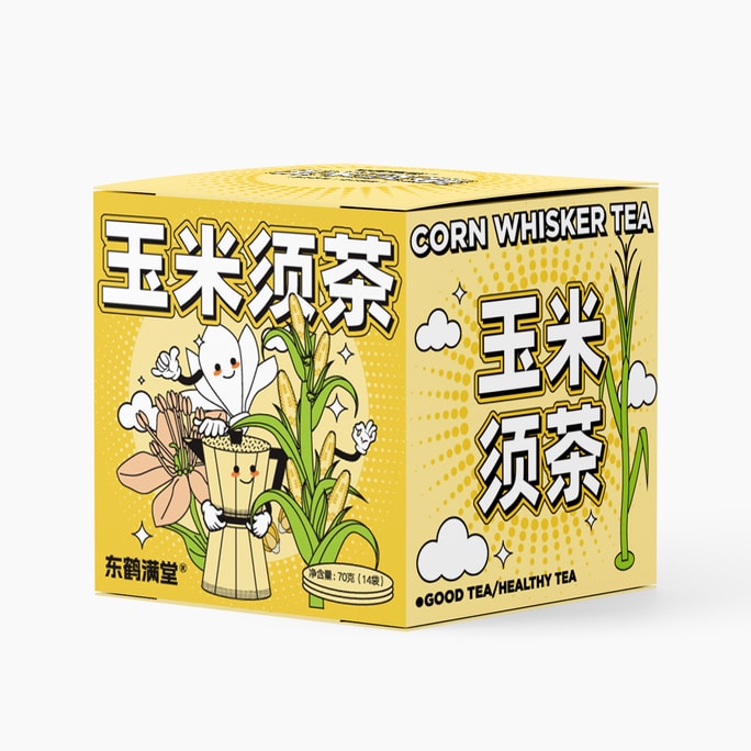 【中国直送】東和満堂 トウモロコシシルク茶 健康改善むくみティーバッグ 70g(14袋) 【夜更かしの方の必需品】