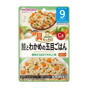 【日本直邮】 日本 和光堂 三文鱼海苔什锦饭 80克 适合9个月以上宝宝