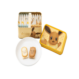 Pikachu Eevee Chocolate Sandwich Cheese Cookies 2 Flavors 12 Pieces Can