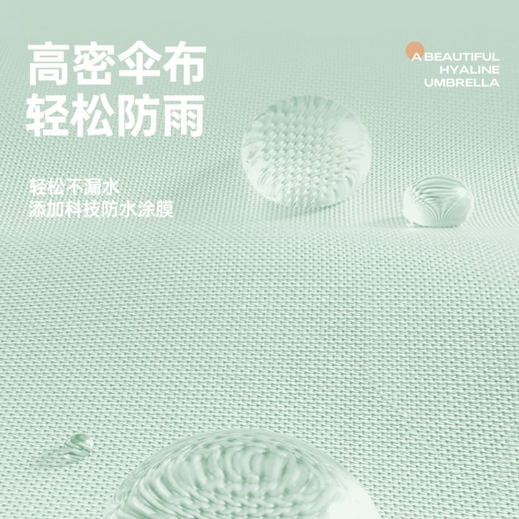 【中國直郵】 HSPM 純色花邊三折彎鉤輕巧便攜小清新彩膠遮陽傘 蜜桃烏龍 F 1把 6