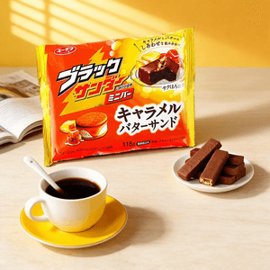 Black Thunder Chocolate Bar- Mini Chocolate Bar, Caramel Butter Sandwich Flavor, 4.16 oz