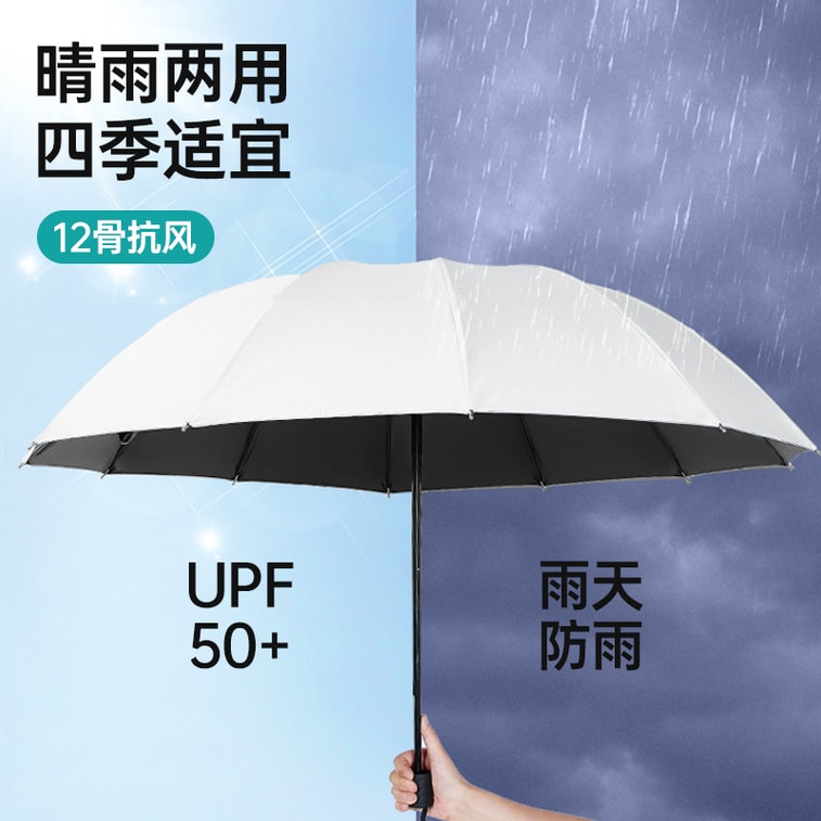 【12-Rib Reverse Auto Umbrella】Navy, 126cm canopy for 2-3, UV protection, windproof, nano water-repellent, folding non-drip, unisex daily use 5