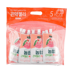 Low Calorie Konjac Jelly, Peach Flavor, 8 bags [5 Calories Per Bag]