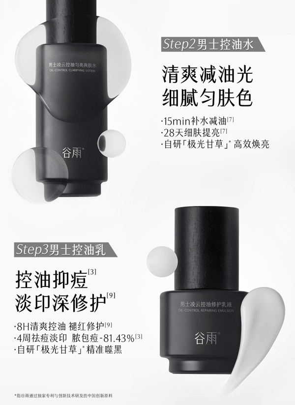 穀雨 男士乳液 補水保濕控油【國人男士專研】 【痘印-20.01%】 春夏季修護 潤膚乳 60ml