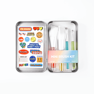 IM Mini Brush Kit 4pcs Mini Brush Kit with Contour, Blush, Eyeshadow, and Smudge Brush