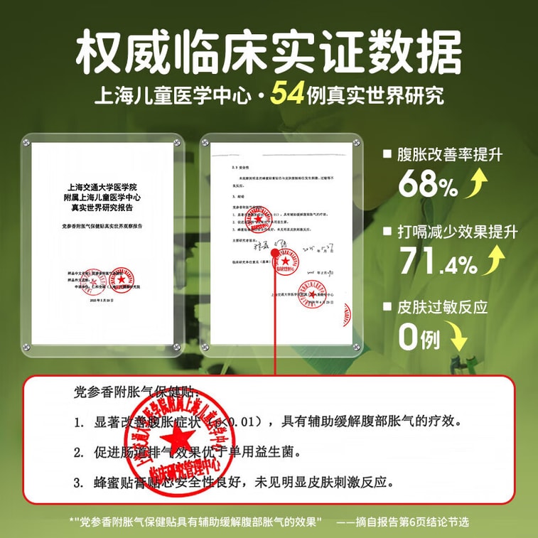  仁和 【小紅人達人同款 爆賣200萬盒】黨參香附脹氣保健貼8貼/盒 黨參當歸藿香等13味中藥材純草本 嬰兒新生寶寶腸絞痛防脹氣貼足貼肚臍貼小兒排氣貼 6