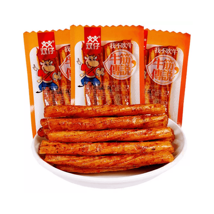 【中国直送】双仔 スパイシーベジタリアン牛すじ 32g×10袋