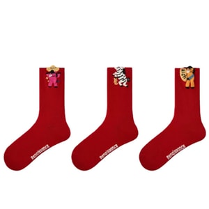 Spring Festival Horse Pattern Socks 3 Pairs