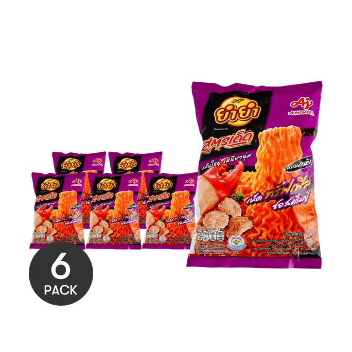 泰国YUMYUM养养 Sood-Ded 泰式辣味松露蟹风味方便面 拌面 75g *6【6份超值装】【泰味升级版】【松露风味】【网红新口味】