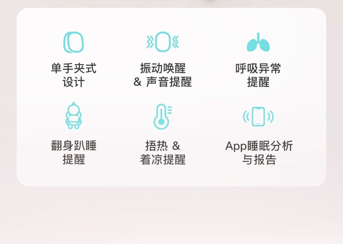 【中國直郵】 小米有品 Sense-U智慧型Por藍牙版呼吸監控器 1台