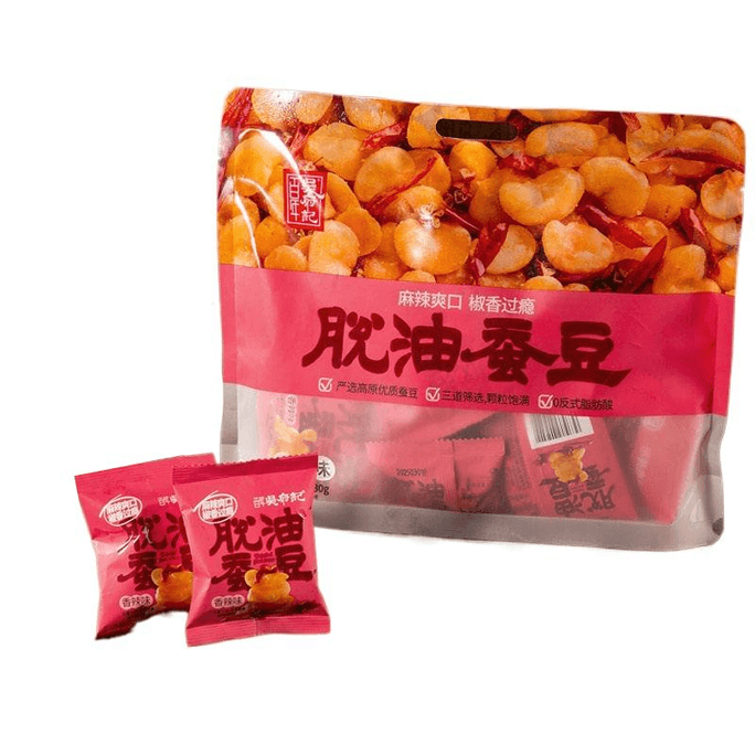【中国直邮】 百年吴府记 脱油蚕豆瓣兰花豆胡豆瓣海椒麻辣香辣蚕豆280g*1袋