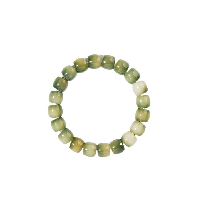 【中國直郵】 大運河 綠花皮直切菩提手串籽類會有色差 1.0*1.2cm 綠花皮