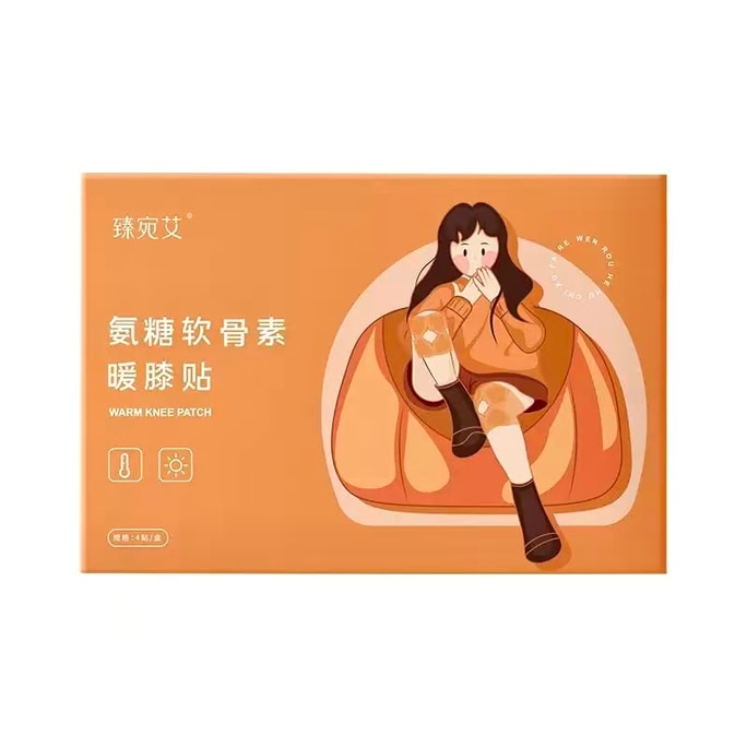 Ammonia Chondroitin Knee Warmer Patch Containing Mugwort Ginger Angelica Szechuan Dome 4pcs/box