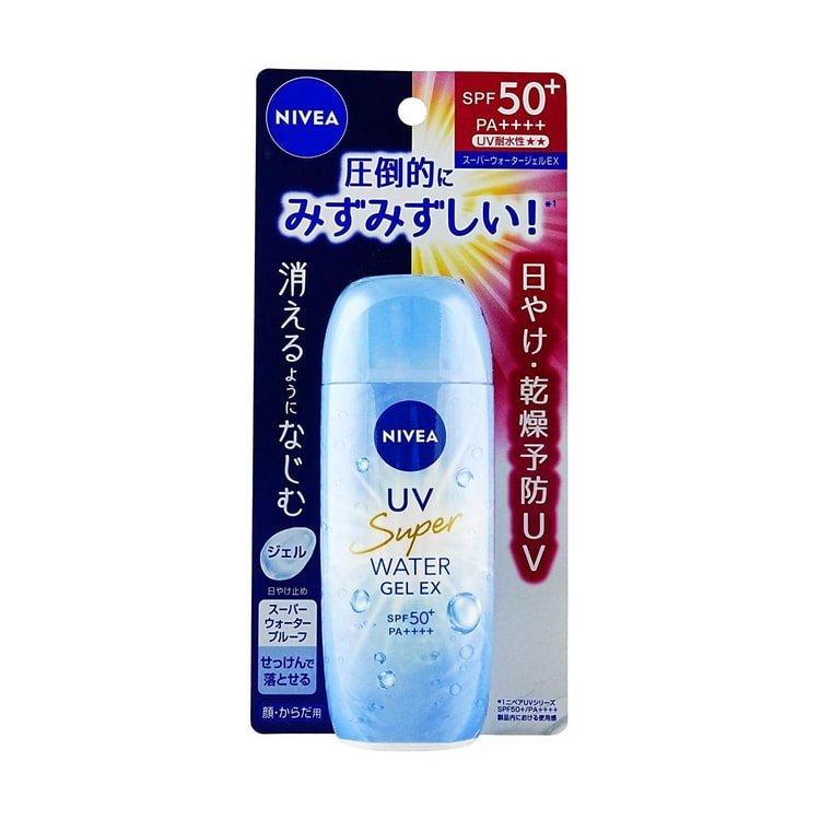 KAO NIVEA UV Water Gel Sunscreen EX, SPF50+ PA++++, 2.82 oz - Yami.com
