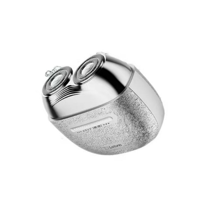 【赠鼻毛修剪器】日本 Latuna 合金磁吸可水洗迷你电动剃须刀套装 银色 1件